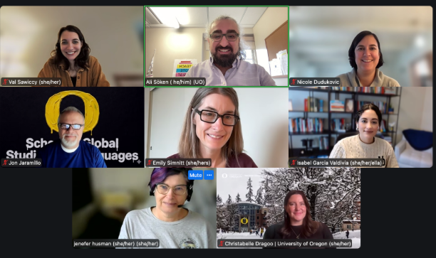 Zoom screenshot of the 2025–26 Educational Research CAIT team