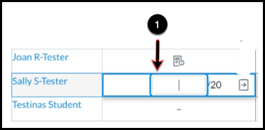 Gradebook single cell for a student