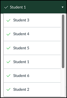 speedgrader anonymous student list