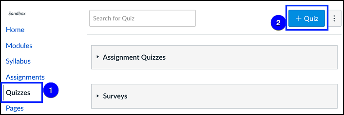 canvas create a new quiz