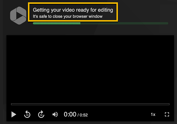Getting you video ready message in Panopto Capture window.