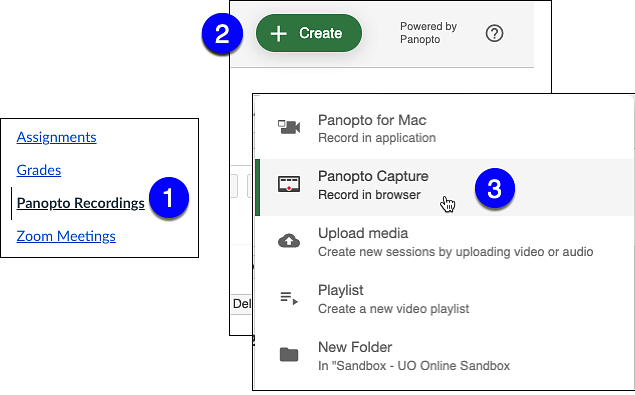 How to Create a Video Using Panopto Capture