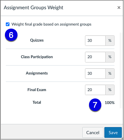 assignment group weights