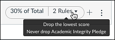 assignments weighted by group assignment group rules hover display
