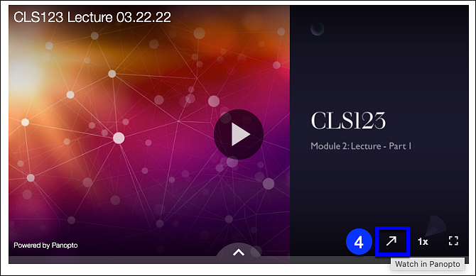 watch panopto video in panopto link