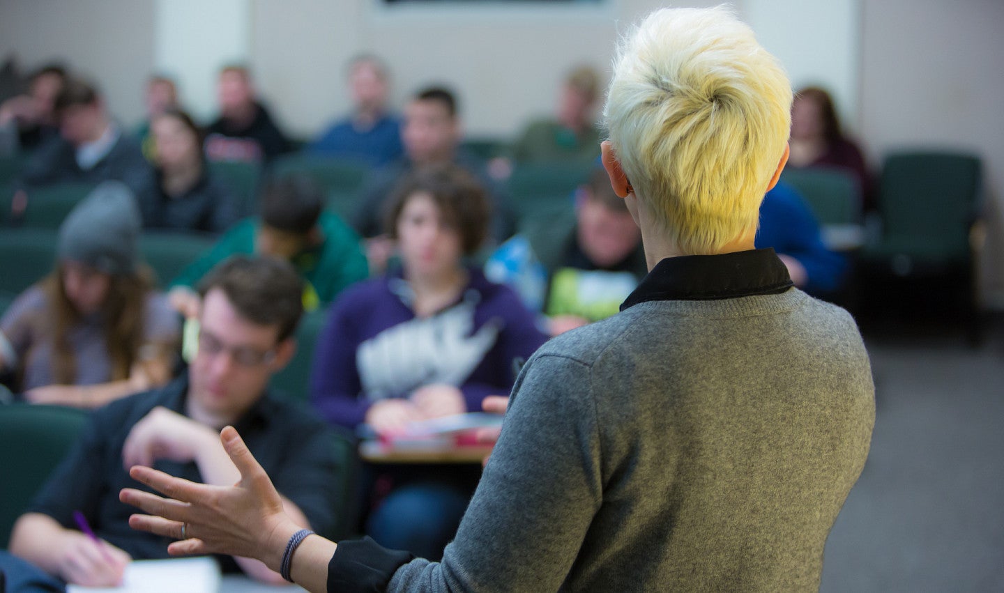 professor teaching class