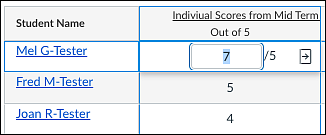 Canvas gradebook assigning extra credit points