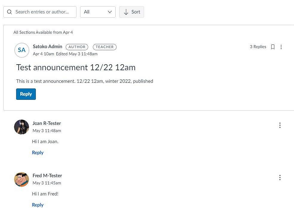 Discussions & Announcements Redesign Teaching Support and Innovation