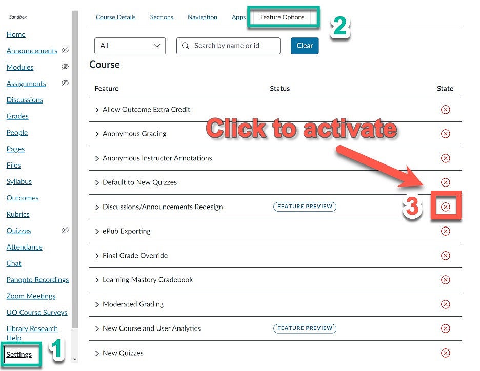 Discussions & Announcements Redesign Teaching Support and Innovation