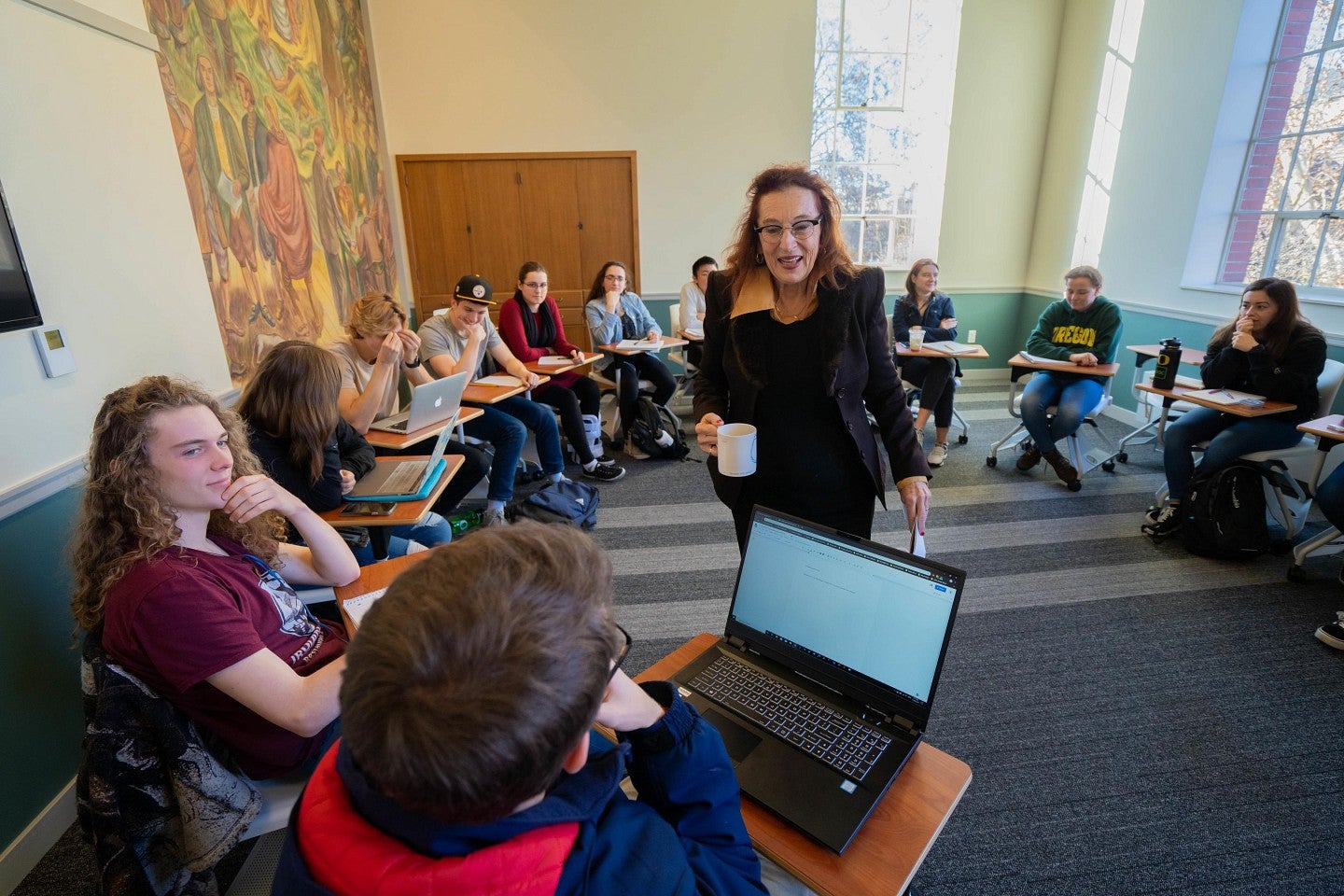 Barbara Mossberg in Clark Honors College Classroom