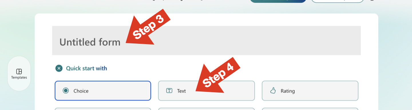 Setup Steps 3 and 4 - Title Form and Add Name Field