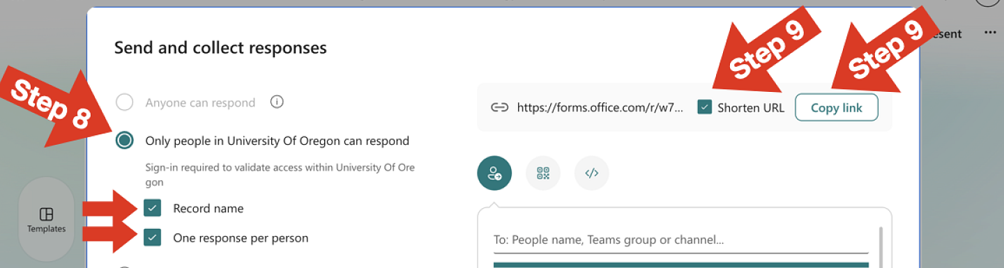 Setup Steps 8 and 9 - Restrict Submissions and Getting Link