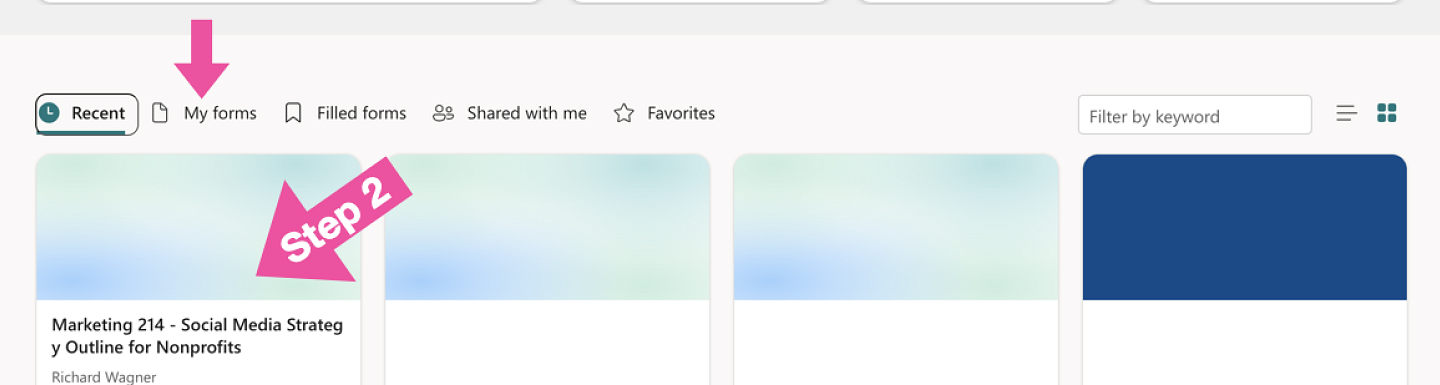 Review Step 2 - Open Existing Form