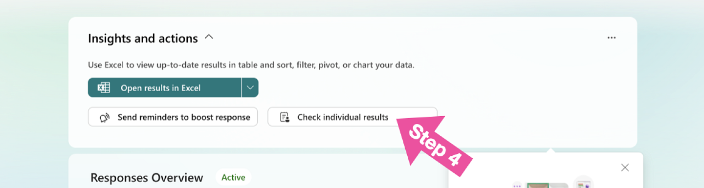 Review Step 4 - View Individual Results