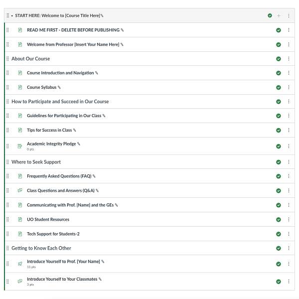 Welcome Module Template