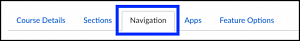 Canvas Navigation Tab in Settings