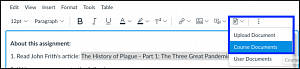 Canvas Upload Course Documents
