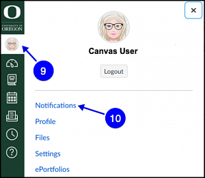 Accessing notifications in canvas account