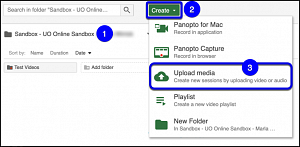 Panopto upload media