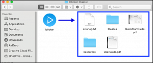 iclicker app folders and files