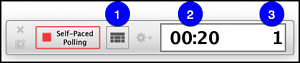 iClicker self paced polling active toolbar