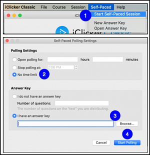 iClicker start self paced polling