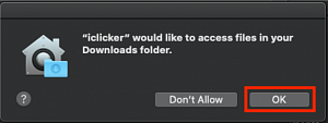 iclicker mac grant access to downloads folder