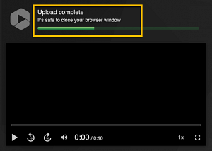 Upload complete message in Panopto Capture window.
