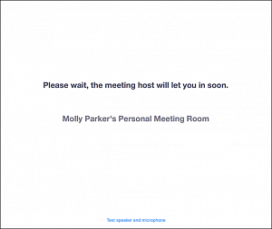 Waiting Room Please Wait Message