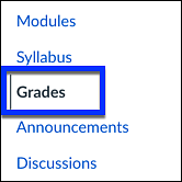 Canvas Navigation Grades