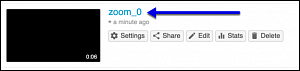 panopto window showing uploaded zoom recorded meeting