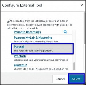 Configure external tool options