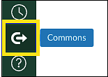 Commons Icon on Global Navigation Menu with yellow border