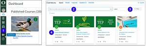 Canvas Commons Icon on Global Navigation Menu and Commons Dashboard