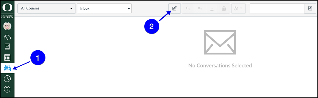 how to send an email on canvas