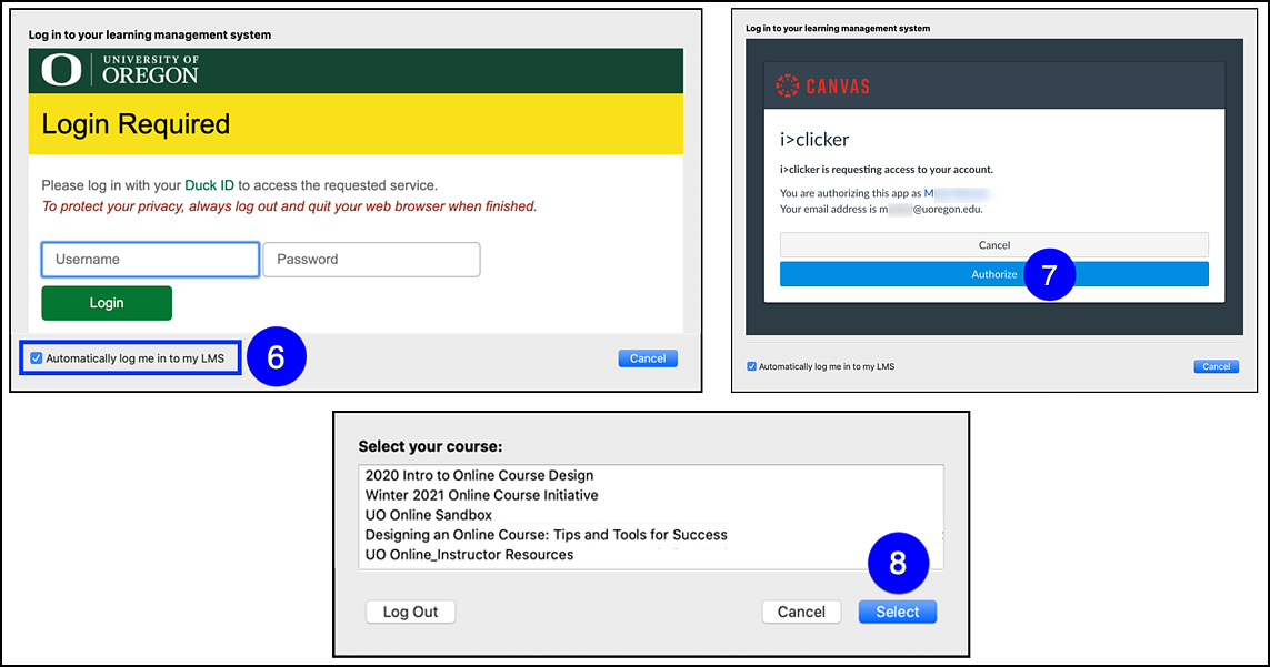 iClicker select new course in Canvas 3 steps