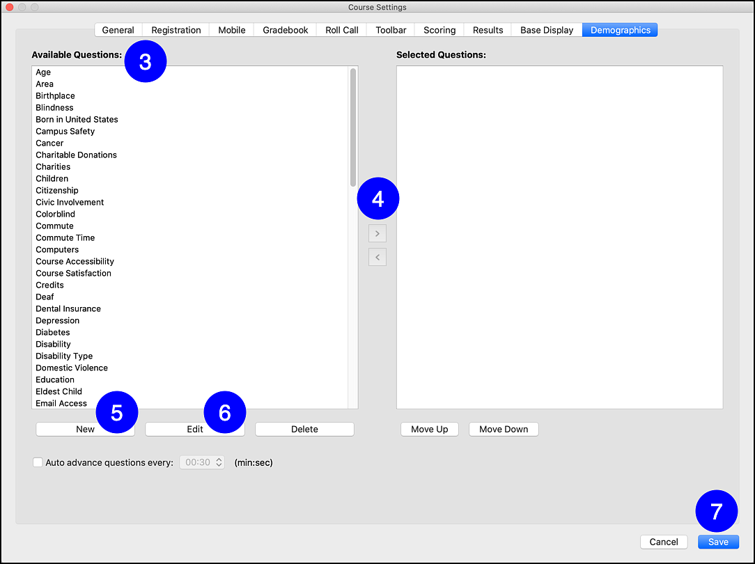 iclicker select demographic questions