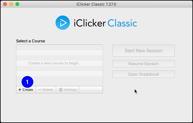 iclicker create new course
